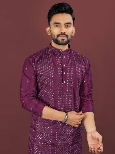 MUBARAK BY WELTEX DESIGNER SILK KURTA PYAJAMA WHOLESALER IN INDIA